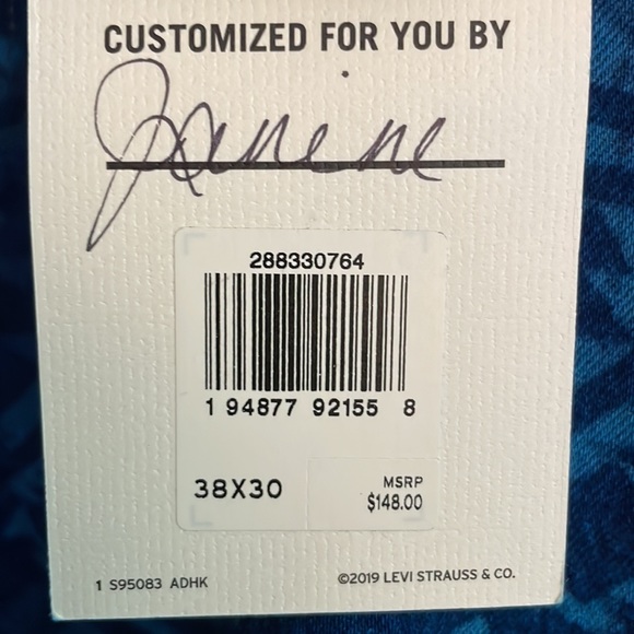 Levis 511 customized (new) jeans indigo color never worn w/ tags 38x30 slim fit. - Picture 12 of 12